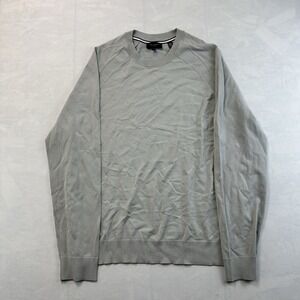 Ted Baker London Men's Gray Crewneck Knit Sweater Pullover Size 5 Large
